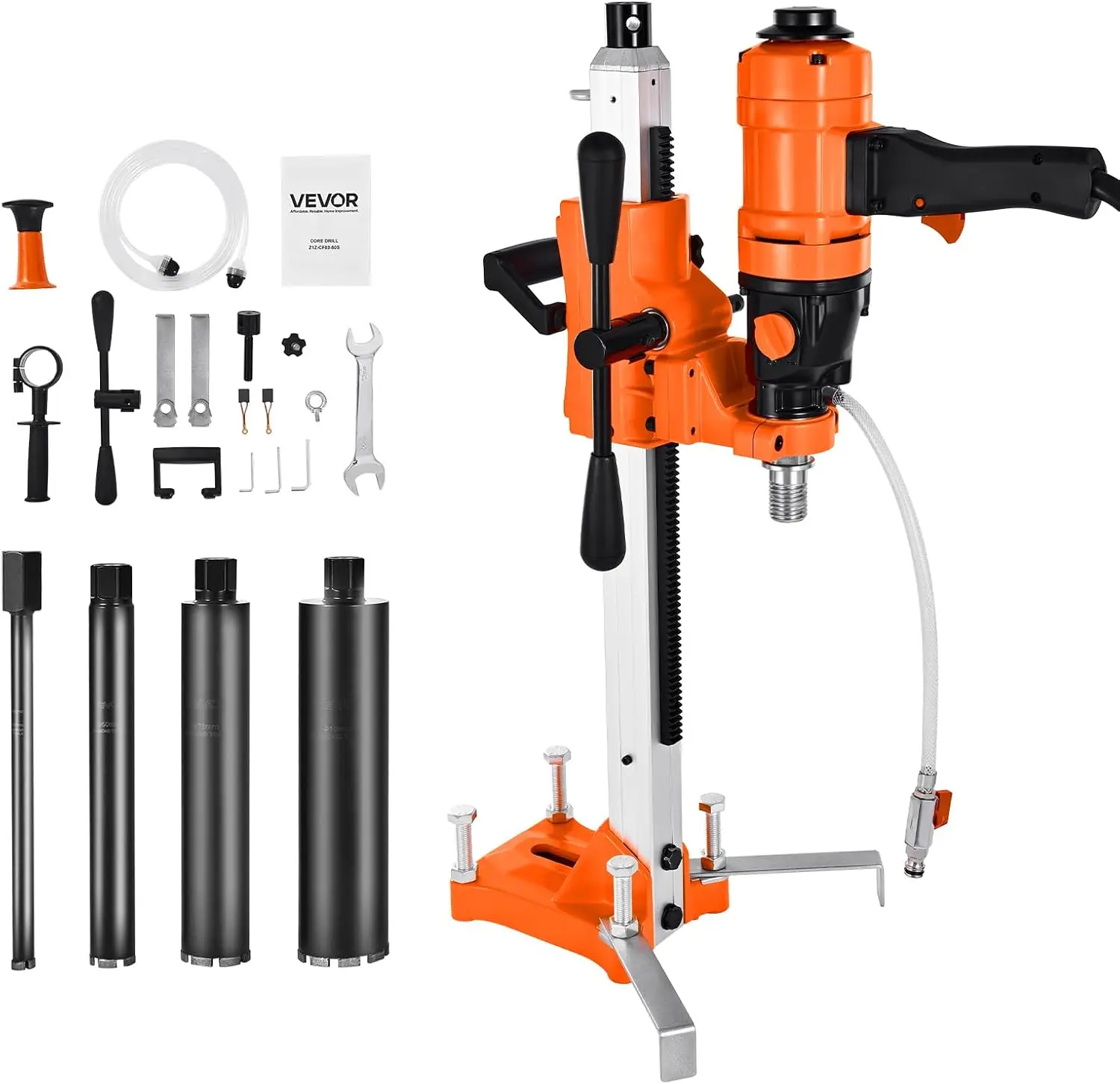 Diamond Core Drilling Machine 8 in Drilling Diameter 1800W 2-in-1