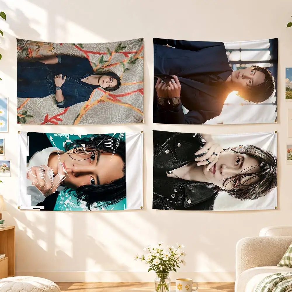 T-Tomohisa Yamashita Flags Wall Hanging Background Art Banner for Bedroom Home Outdoor Decor