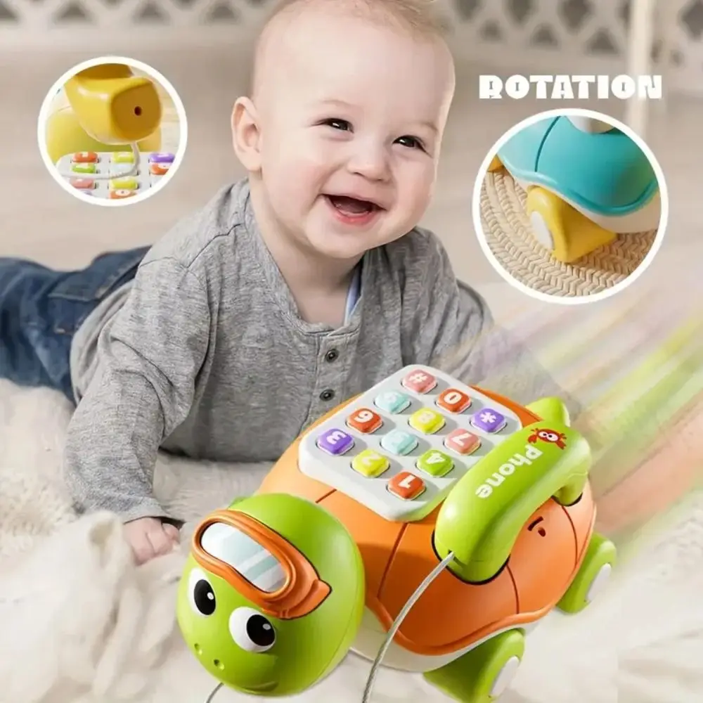ABS Musical Turtle Crawling Baby Simulation Music Voice Baby Piano Music Light Puzzle Early Educational