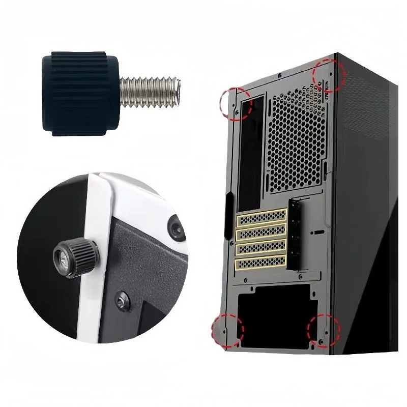 Handle Screws Black Screw Cross Recessed Screw Desktop Computer Case Side Panel Screws Plastic Head Screws PC Screws 10pcs