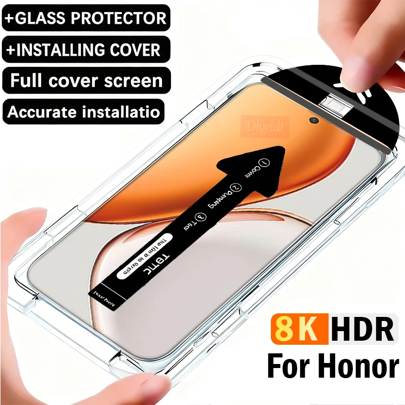

8K пылезащитное защитное стекло HD с автоматической установкой для Honor X70 X70i X60 X60i X50i+ X40i X40 GT X30 X30i Защитная пленка для экрана