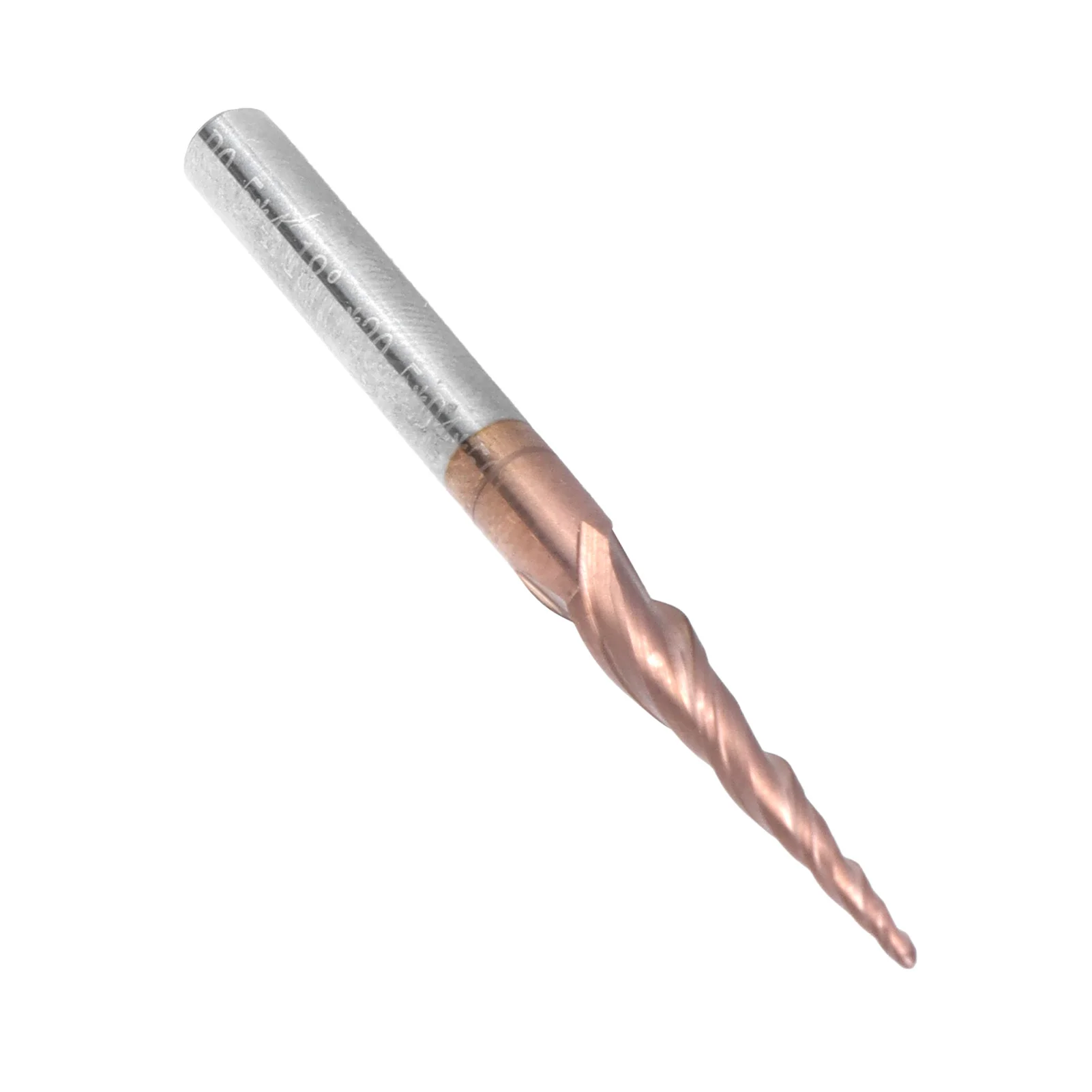 CNC Router Bits End Mill Hardware Tapered Ball Nose End Mill CNC Router Bits Tools Antique Brass Plated 2 Flute R0.5x20.5xD4x50