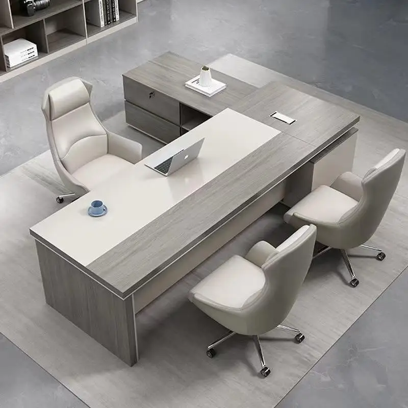 Luxury With Drawers Office Desks Corner Wooden Storage Computer Office Desks Manager Simple Design Furniture Er Arbeitet LLOD