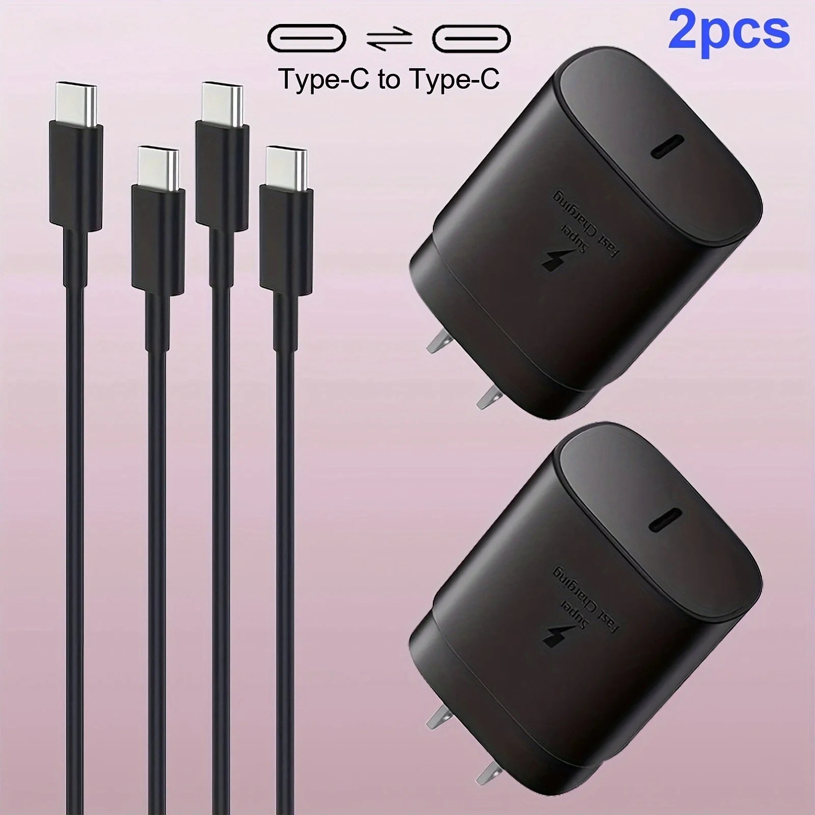 4ft Fast Charging Type C Wall Charger - Rapid Power Delivery, Compact Design, Wide Compatibility for Samsung Galaxy image 3