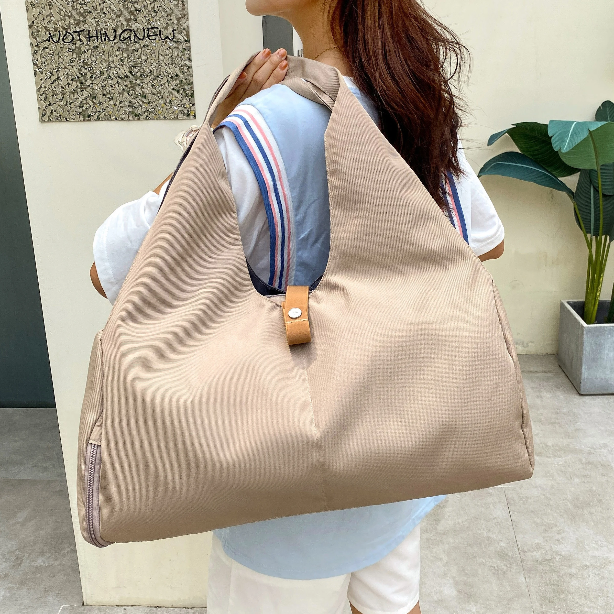 Большая вместительная сумка для йоги, дорожная сумка, спортивная сумка, легкий водонепроницаемый материал, несколько карманов, независимое отделение для обуви, поездка