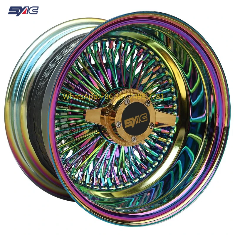 

SYAC Custom Deep Concave Hot Sale 13-22 Inch Passenger Car Multi Spoke Chrome Wire Wheels