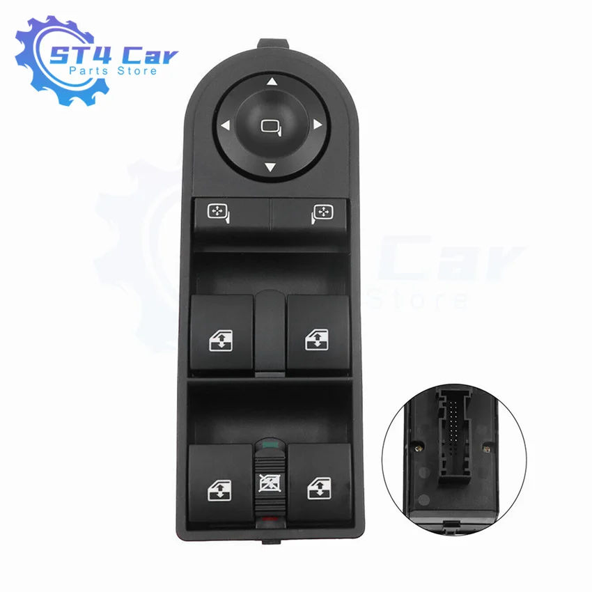 OE 13228699 Electric Control Master Power Window Switch Front Left For Opel Astra H Zafira For Vauxhall