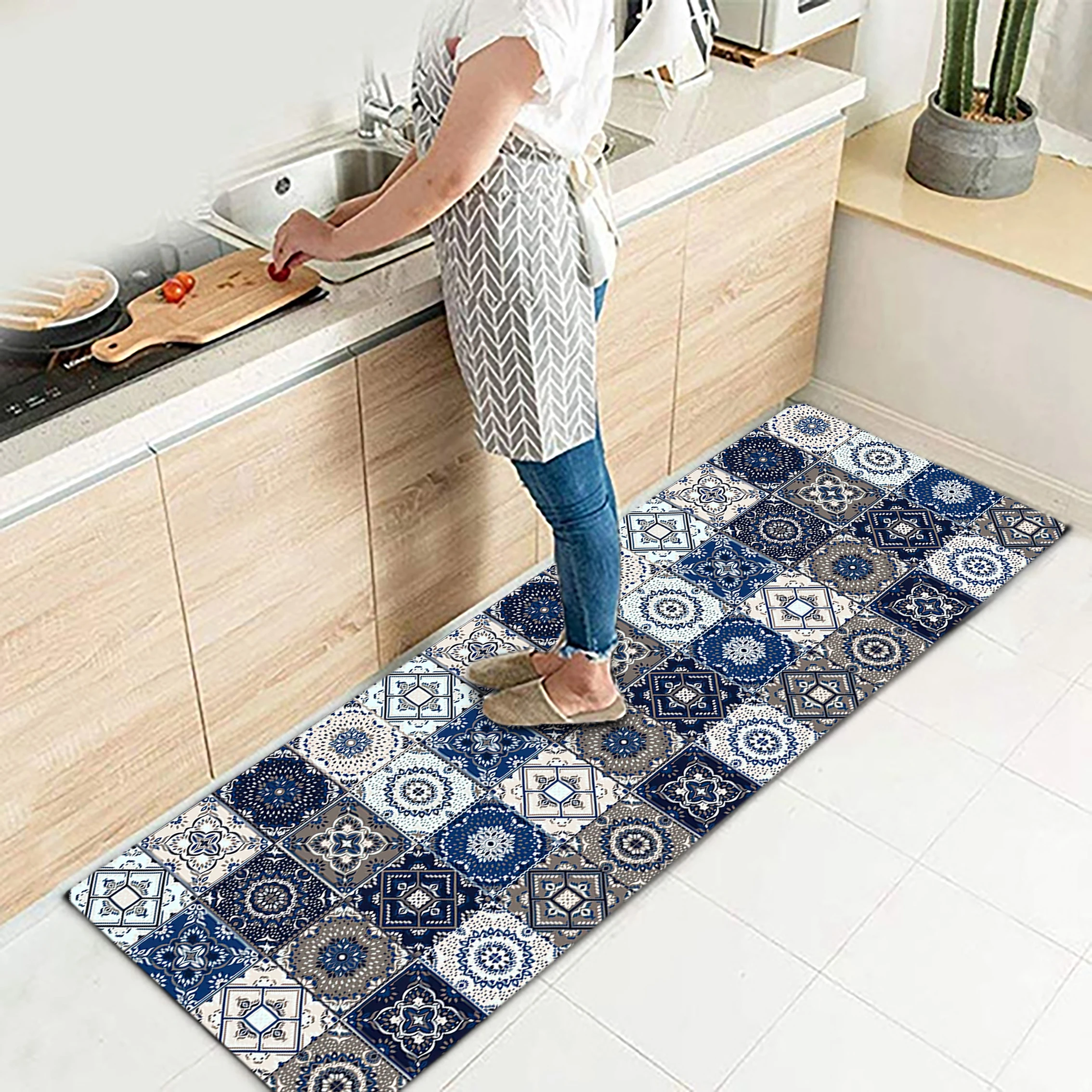 Bohemian Kitchen Floor Mat Nordic Rug Entrance Bathroom Colonnade Front Door Doormat Living Room Bedroom Carpet For Home Decor