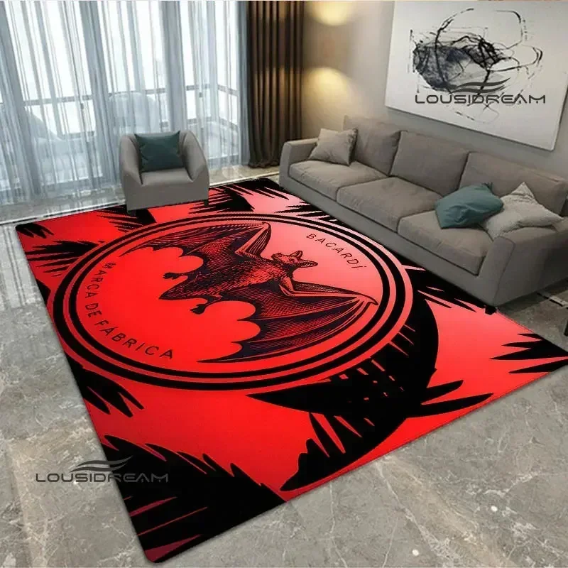 Bacardi wine logo carpet floor mats Kawaii rug living room bedroom beautiful non-slip carpet photography props birthday gift