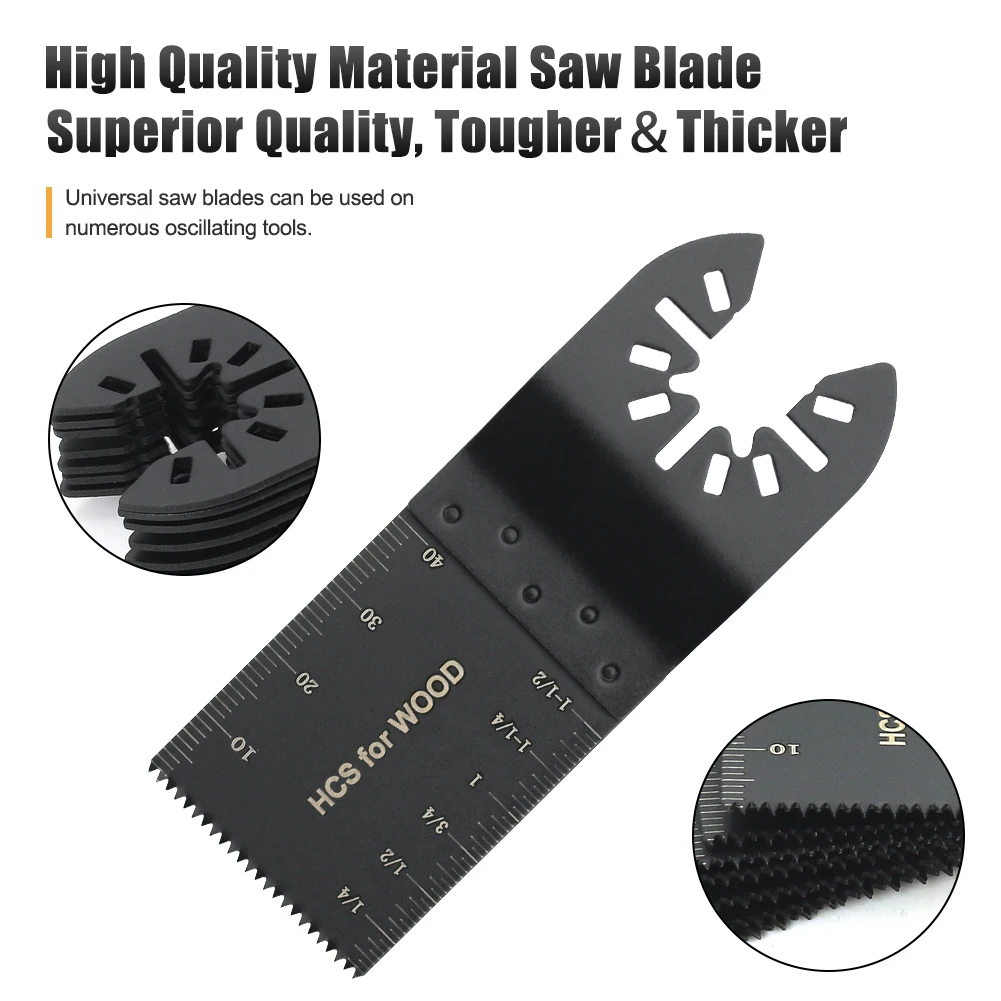 Imagem -02 - Universal Saw Blade Conjunto para Cortar Madeira Plástico Oscilante Multi-função Faça Você Mesmo Acessórios Ferramenta 34 mm Pcs 10 Pcs