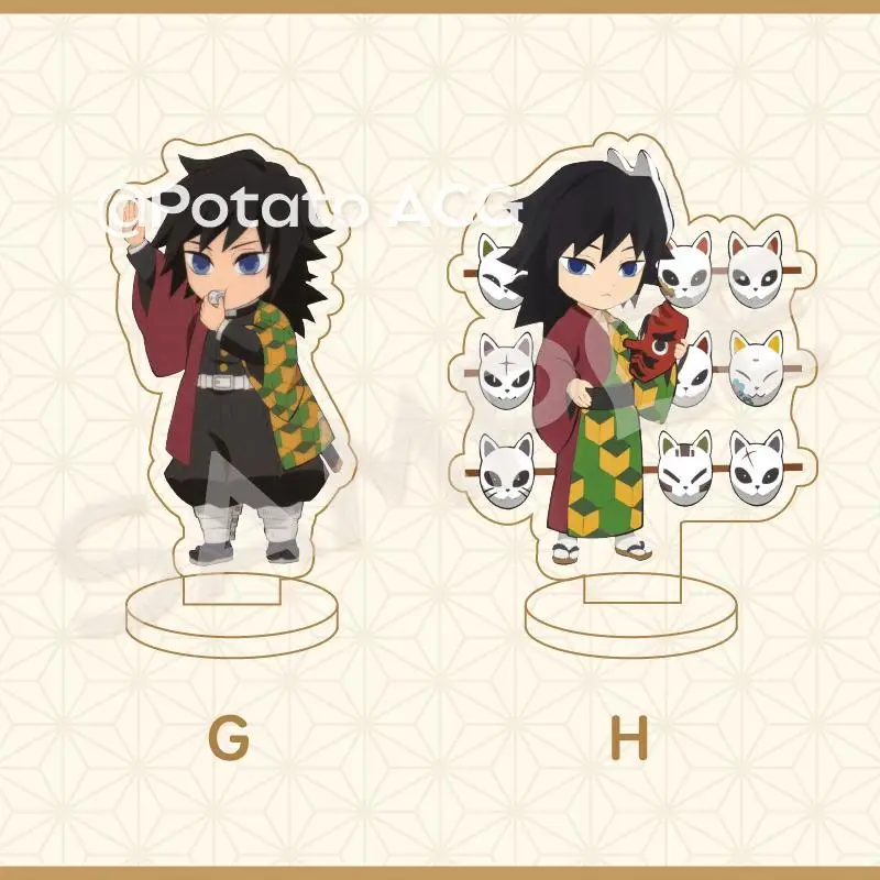 Nieuwe Demon Slayer Acryl Stand Figuur Tomioka Giyuu Kochou Shinobu Anime Perifere Cartoon Desktop Ornament Delicate Decoratie