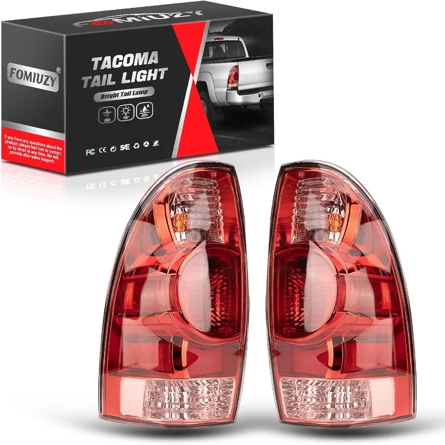 

Tail Lights Assembly Fit Tacoma 20052015 Rear Red LED Taillight Back Up Lamp Lens Cover for Left Driver and Right Passenger Si