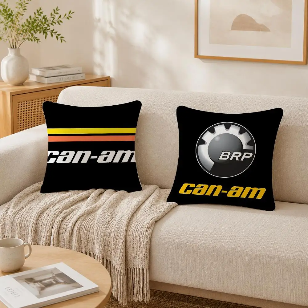 C-can-am Logo Luxury Logo Cushion Cover Plush Decorative Pillow Case With Hidden Zipper Cutecore Room Decor For Home