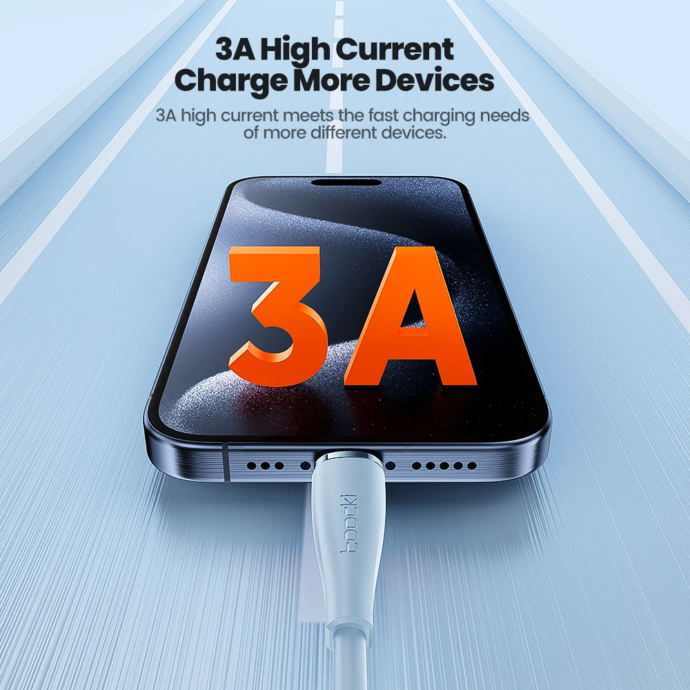 Toocki PD 60W USB C To USB C Cable 3A Fast Charge Type C C Cable For Applebook iPhone 15 Samsung S24 Huawei Xiaomi Earphone Cord image 3
