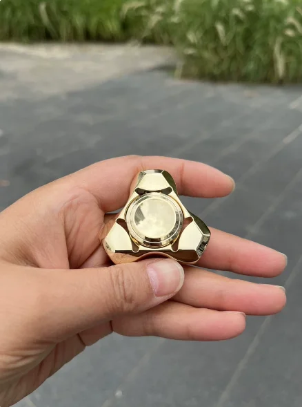 Spirit Fox Generation 1 Stainless Steel Gold Plated Polished Version Fidget Spinner EDC Stress Relief Finger Play Toy