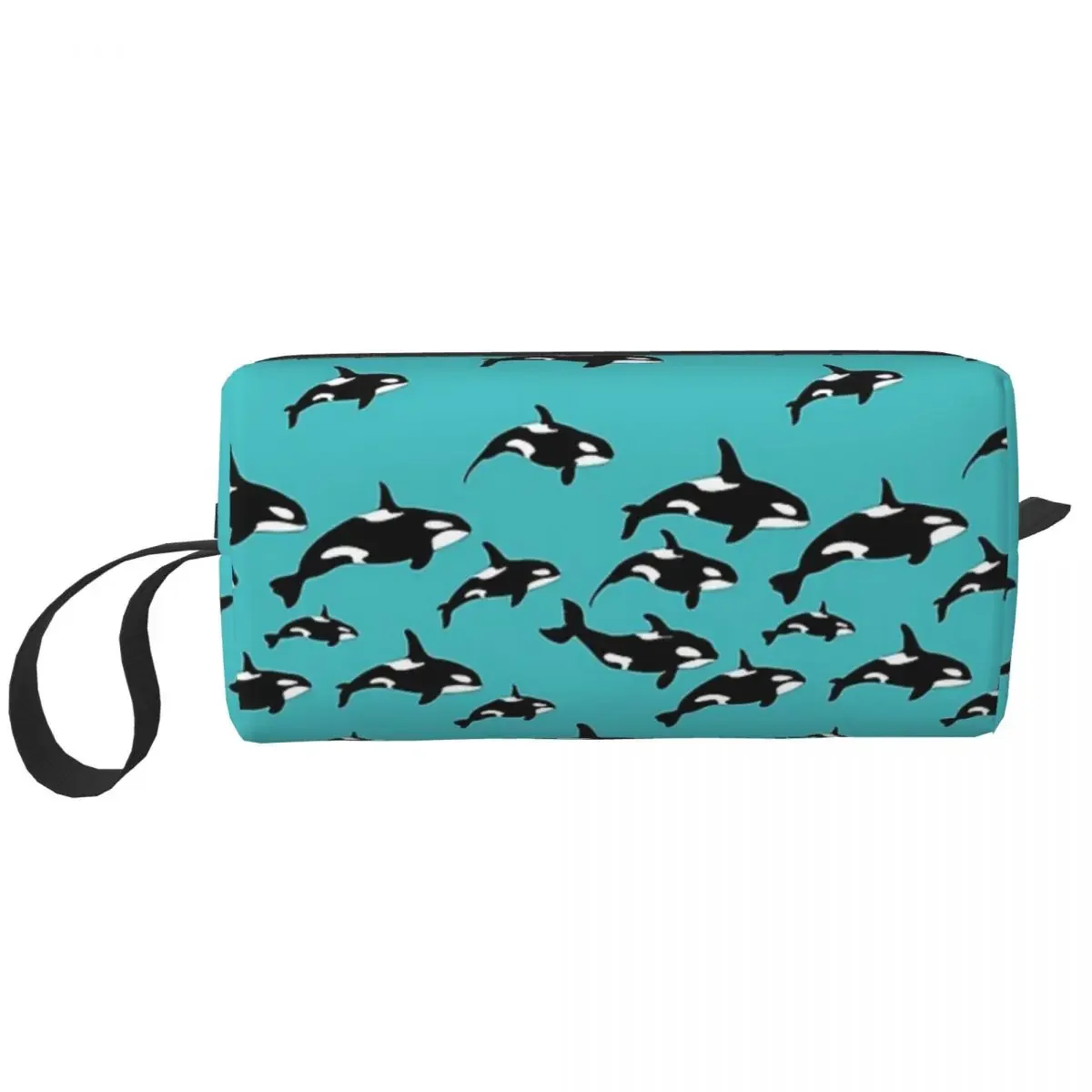 Orca Killer Whales Pattern Pencil Cases Large Storage Pen Bags Pen Box Pencil Pouch For Boys Girls Student Stationery Makeup Bag