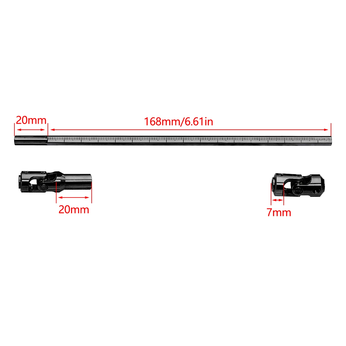Stainless Steel DIY Cut Length Driveshaft Universal Joint Drive Shaft For 1/10 LCG RC Crawler SCX10 I II III TRX4 Capra Upgrades