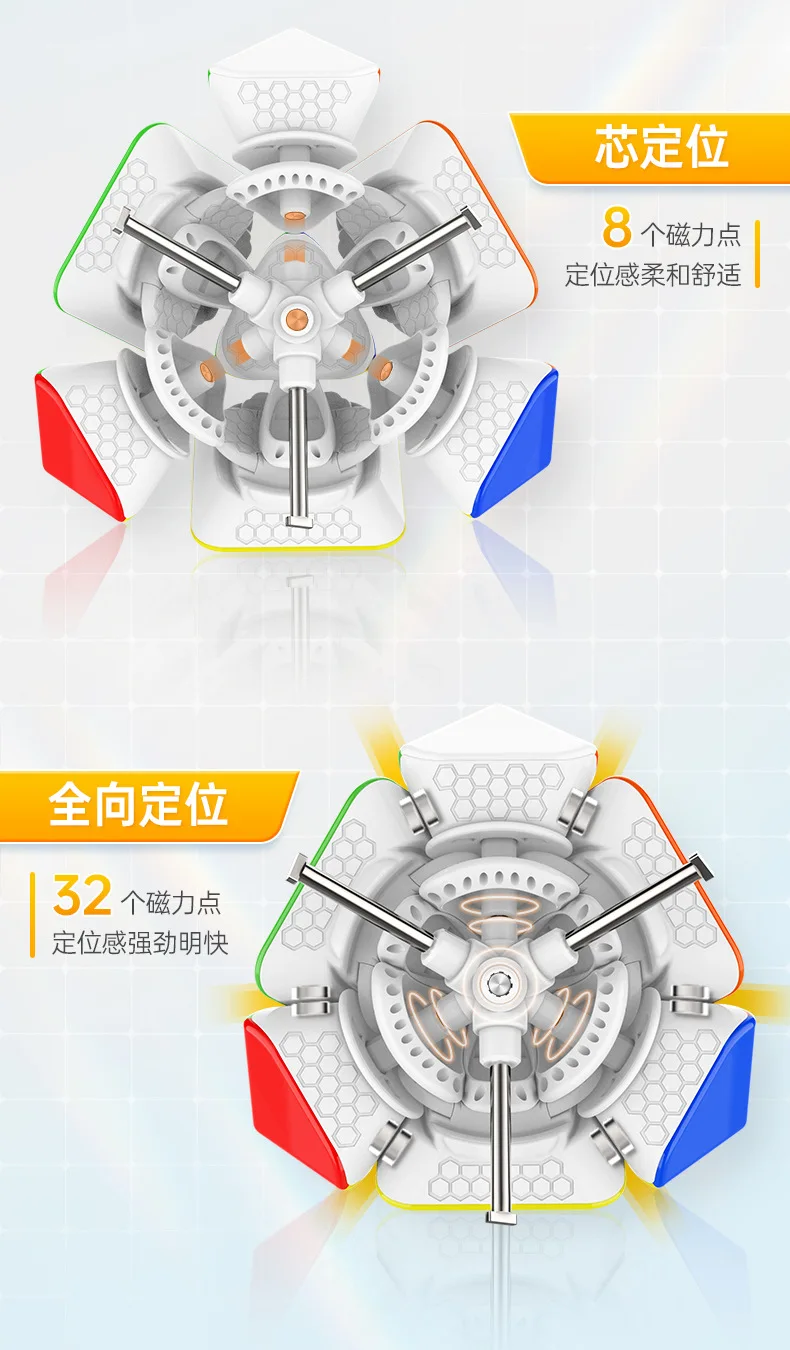 [MeowCube] GAN Skewb Core Positioning 3x3 Magnetic Magic Hands-on Skewb Enhanced UV Speed Cube Puzzle Gancube Educational Toys