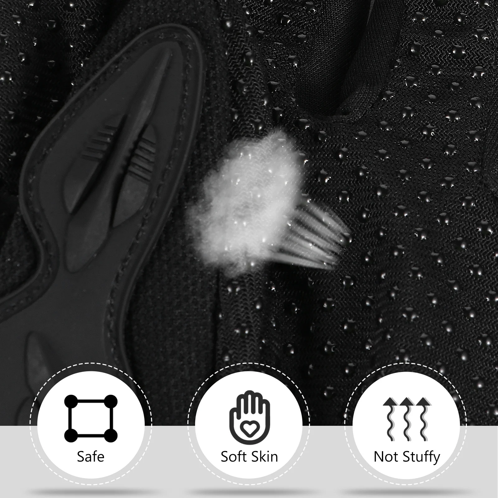 1Pair Adult Riding Gloves Excellent Texture Fine Workmanship Warmth Retention Full Finger Cycling Gloves Black