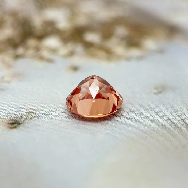 

Hot Sell Lab Grown Sapphire Round Shape Sunset Orange Color Charm Bead Top Quality for Diy Jewelry Making Ring Selectable AGL Ce