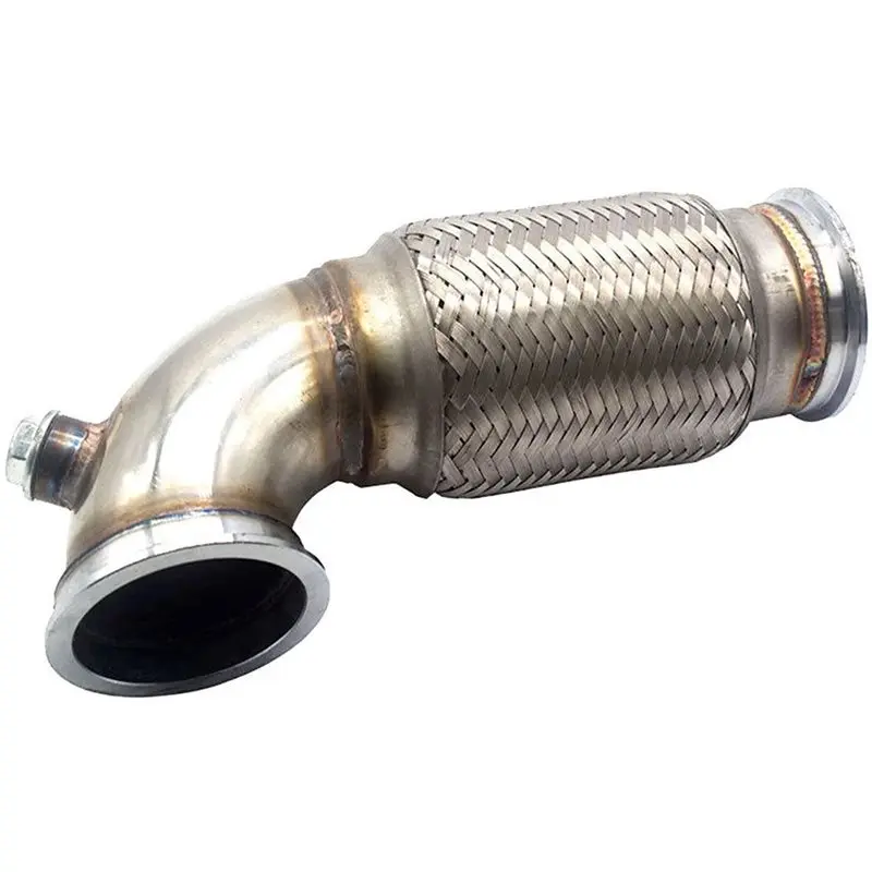 Di scarico del tubo di scarico del gomito da 90 gradi dell'acciaio inossidabile V-Band da 3 pollici per T3/T4 T04E Nuovo downpipe V-Band a V Band basso 90 gradi