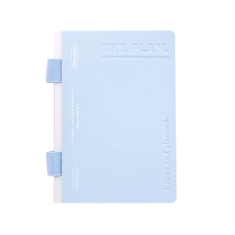 MINKYS PU Leather Colored Page Daily Planner Notebook To Do list Notepad Paperlaria School Stationery