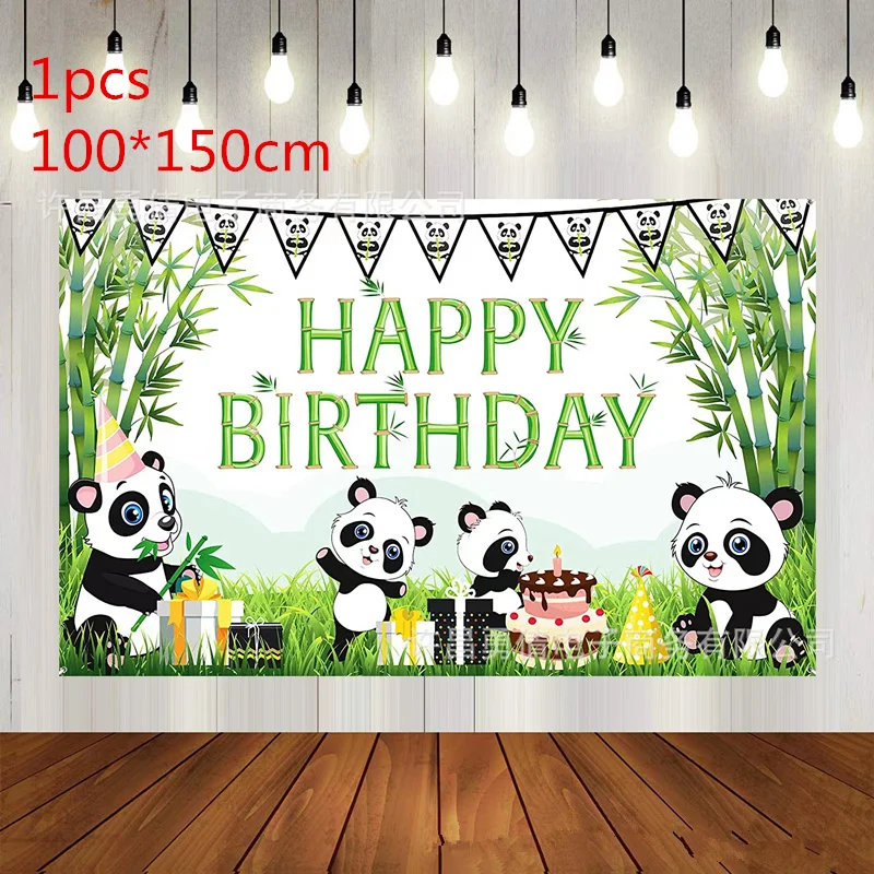 Panda Party Einweg-Tischdecke Panda Geburtstag Party Dekoration Jungen Einweggeschirr Tischdecke Mädchen Babyparty – Detail 8