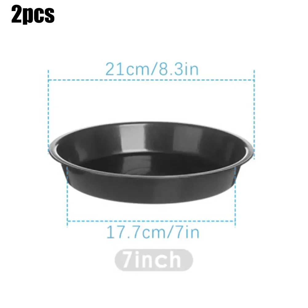 2Pcs Round Succulent Plant Flower Pot Trays Indoor Potted Plant Plastic Flower Tray Bottom For Plant Succulent Round Garden Tool