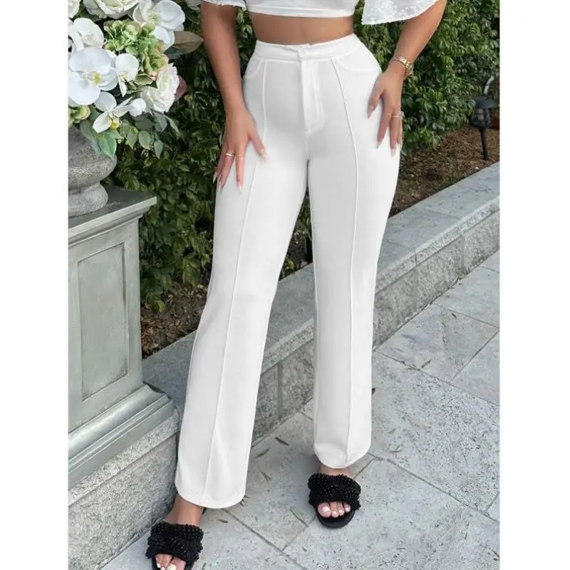 

Комплект расклешенных брюк с высокой талией, новая мужская повседневная спортивная одежда Sle, осенняя коллекция Seven-Quarter Sve