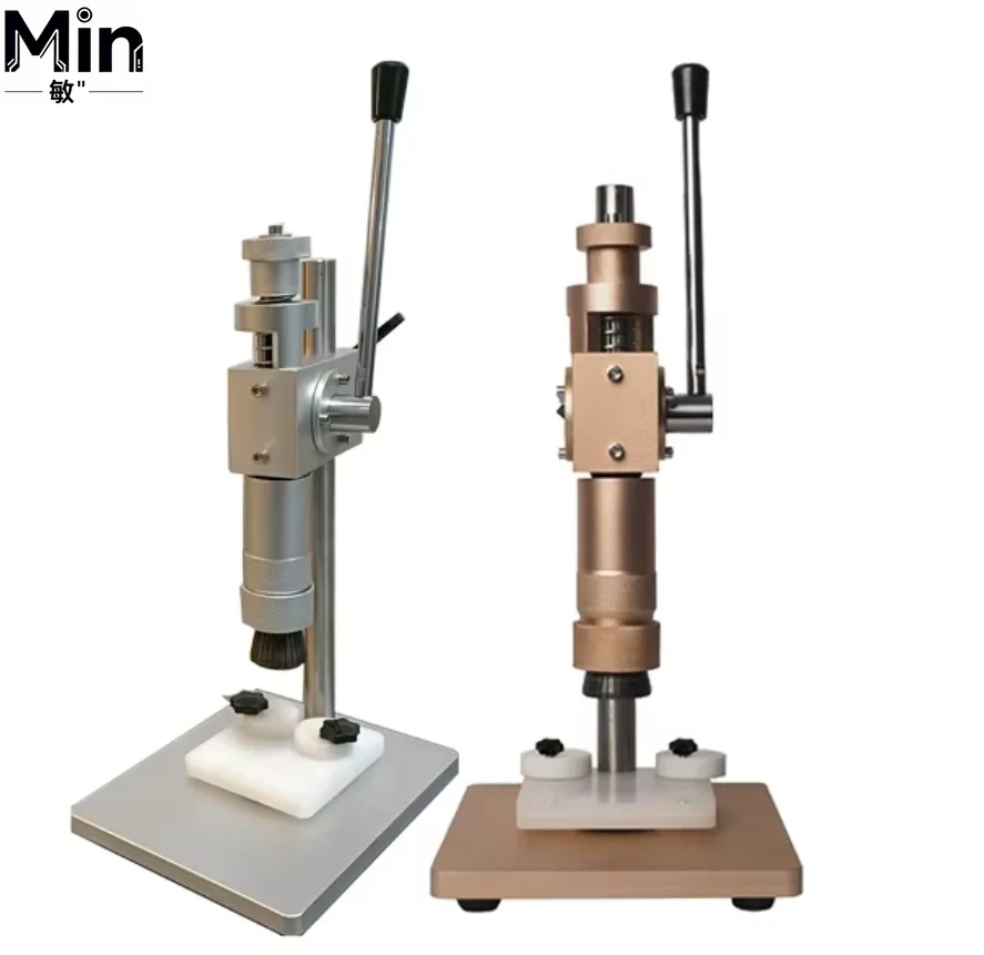 Semi Automatic Pneumatic Perfume Bottle Crimping Machine New Condition Foot Operated Glass Spray Cap Crimper