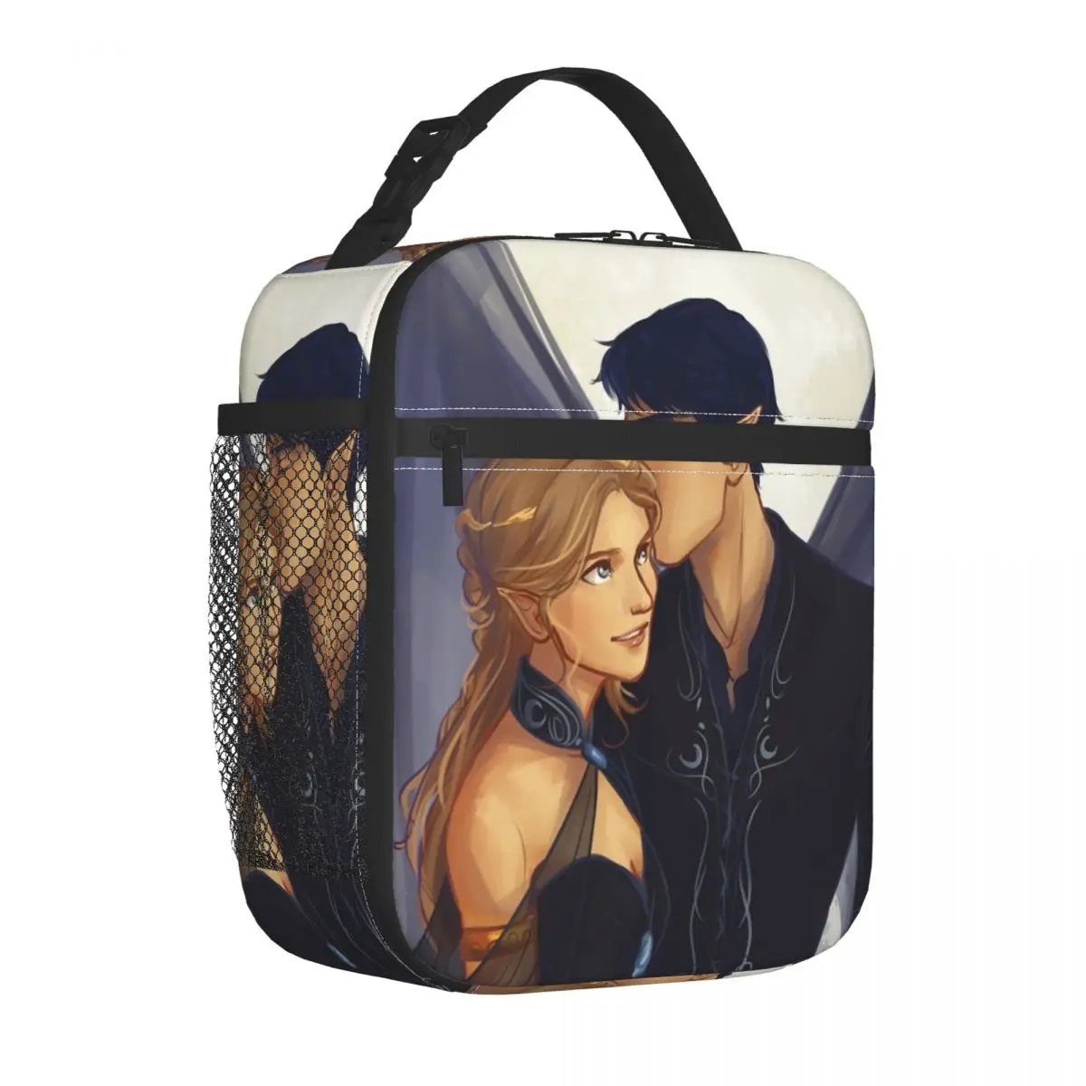 Feyre And Rhysand Insulated Lunch Tote Bag for Women A Court Of Thorns And Roses Resuable Thermal Cooler Food Lunch Box Travel