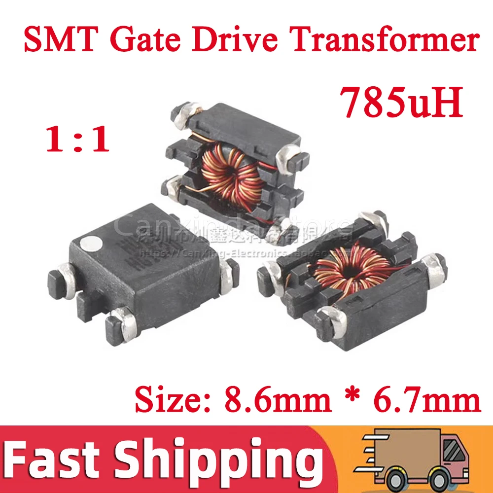 5pcs SMD 1:1 Isolation 50KHZ SMT Gate Drive Transformer Inductance 785uH Digital Audio Gate Pulse Inductor