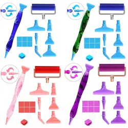 1 Set 5D Resin Diamond Painting Pen Replacement Pen Heads Point Drill Pens with Glue Clay Roller DIY Art Crafts Diamond Painting