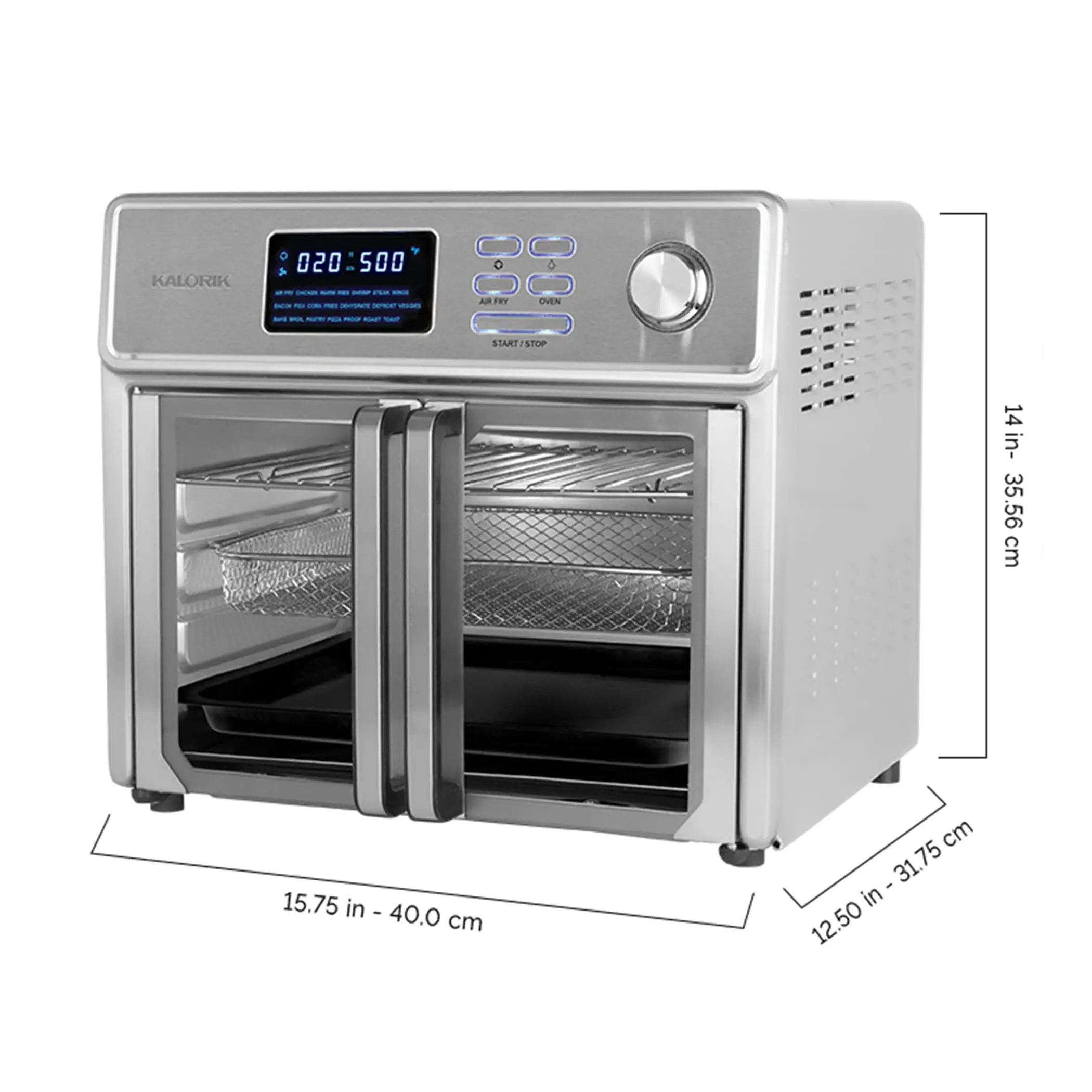 Digital Air Fryer Oven Countertop Toaster Oven & Air Fryer Combo-21 Preset Hingga 500 Derajat