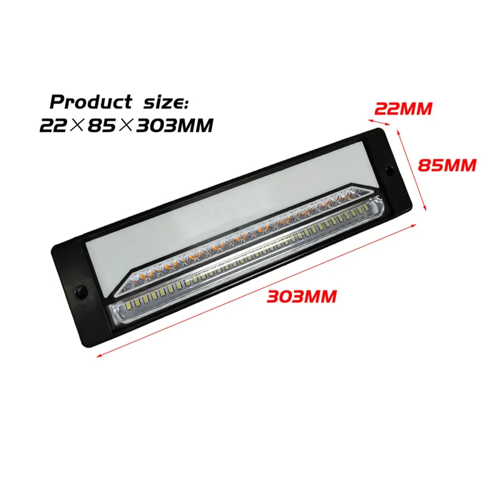 2x Waterproof LED Led Truck Lorry Light Trailer Brake Light Neon Halo Tail Brake Stop Turn Signal 12V/24V Rear Turn Van Lamp