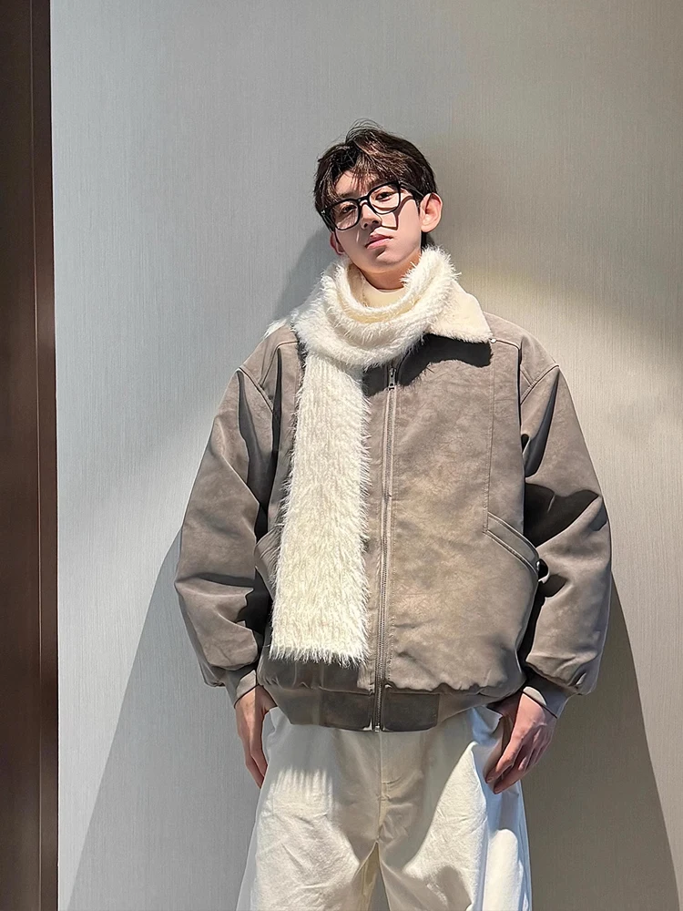 معطف Barnes American Sle غير اللامع المصبوغ من فرو الضأن ort Jaet للرجال شتوي من القطن معطف دافئ طويل Sve بسحاب للإغلاق #1