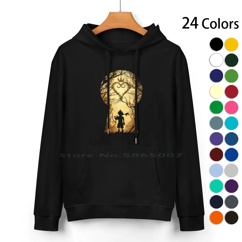 My Kingdom Pure Cotton Hoodie Sweater 24 Colors Kingdom Hearts Sora Keys Space Design Video Games Gaming Geek Nerd Kingdom Art