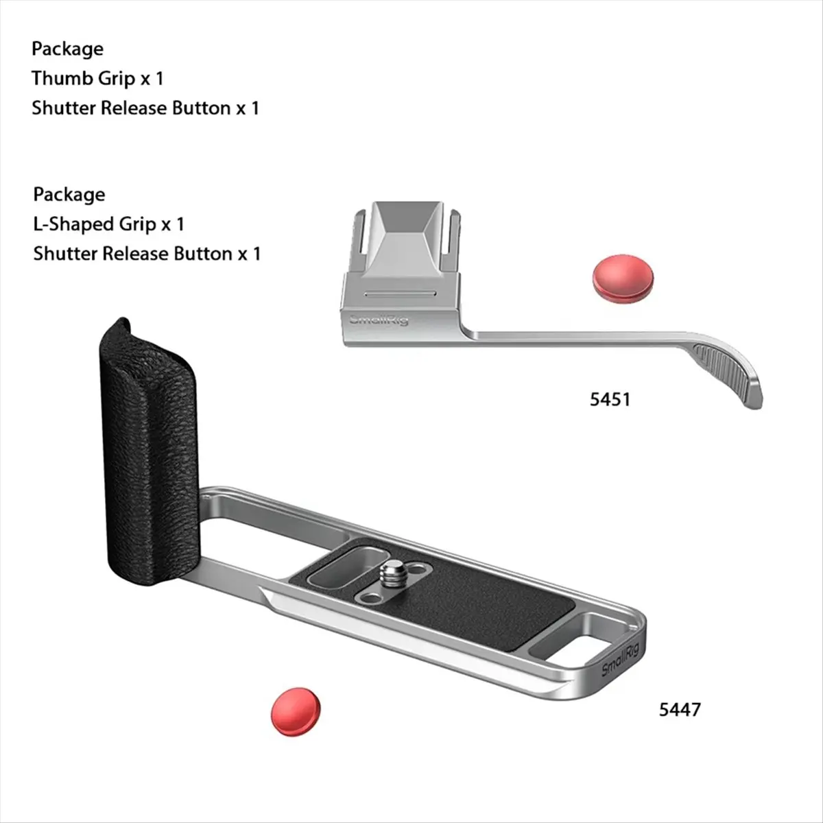 

N05R SmallRig X-E5 L-Shaped Mount Plate with Silicone Handle for FUJIFILM X-E5, Thumb Grip with Shutter Release Button Kit B