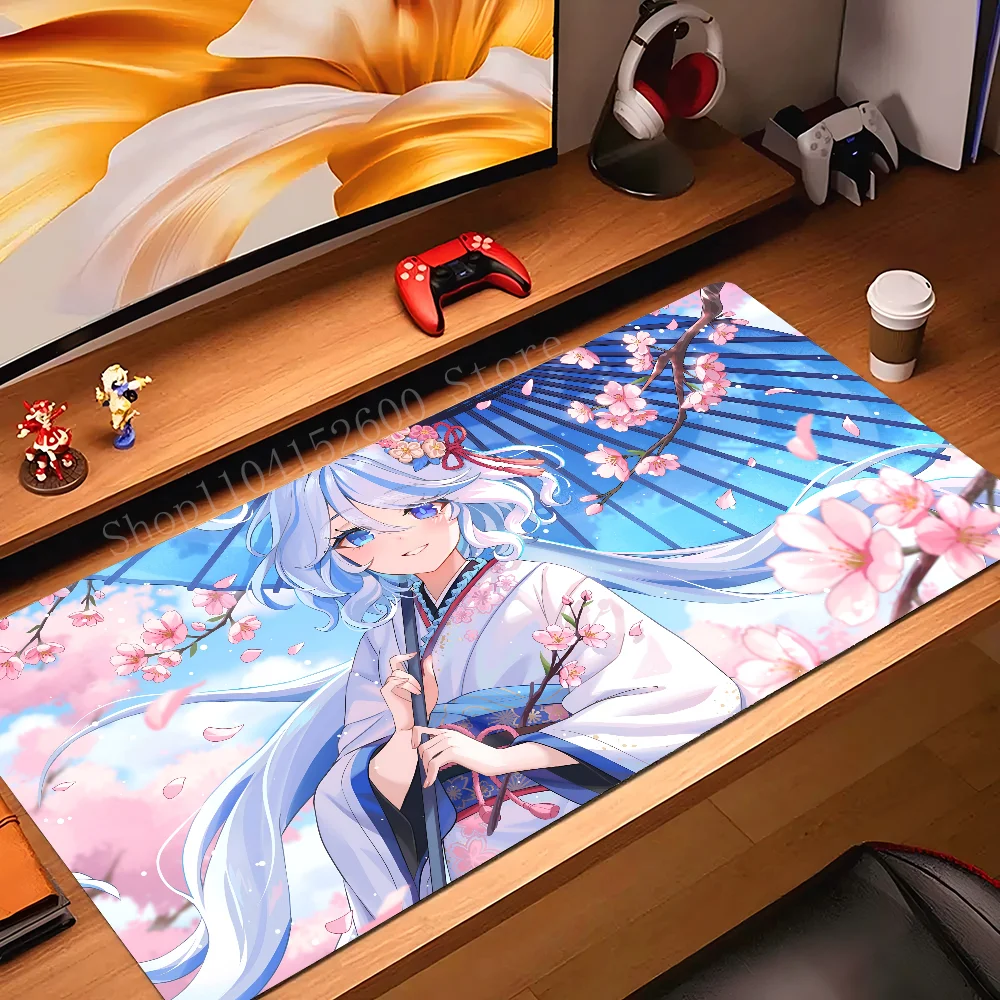 

Genshin Impact Furina Anime Game Mousepad Mouse Mat Desk Mat With Pad Gaming Accessories Prime Gaming XXL Keyboard Pad Padding