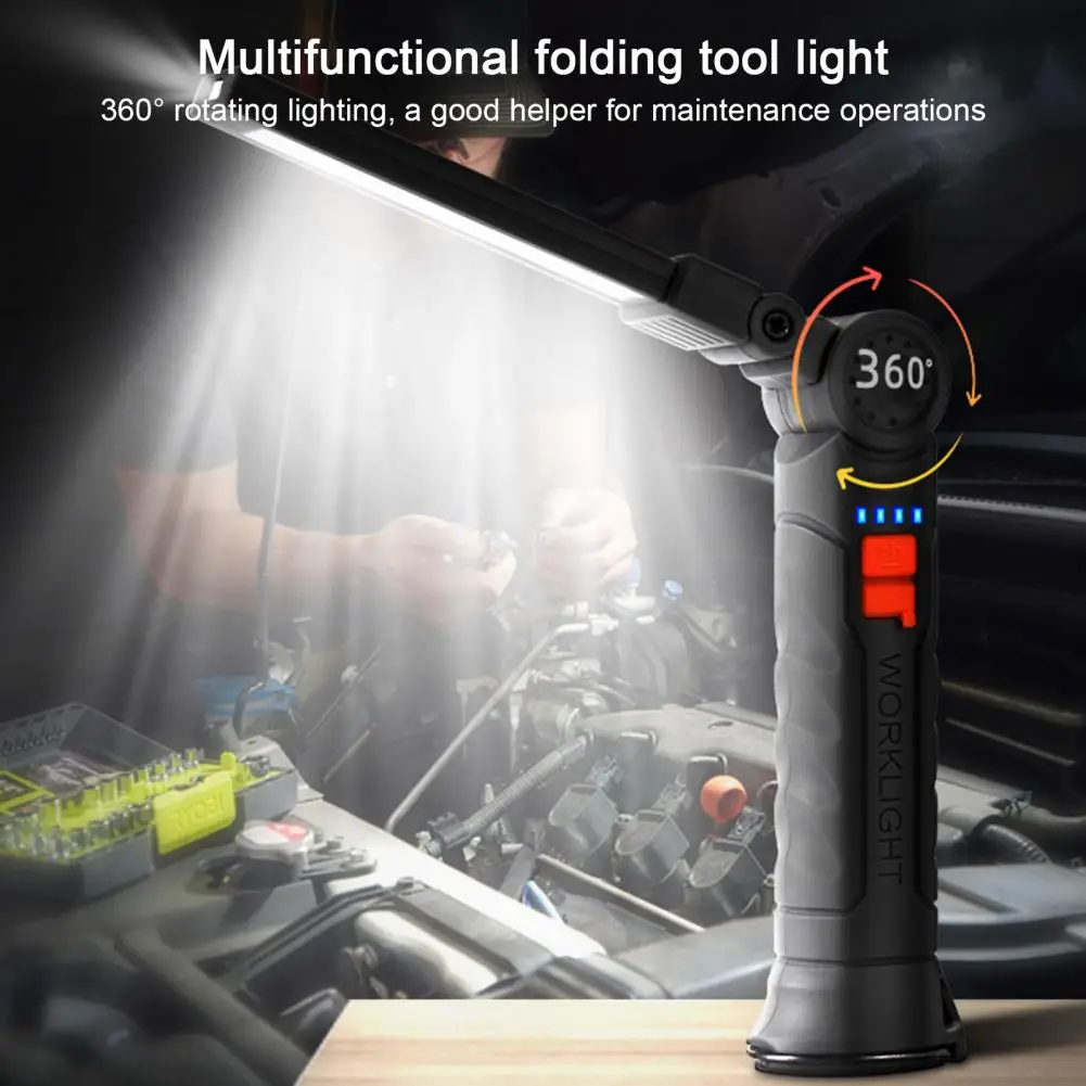 

USB перезаряжаемый светодиодный фонарик, рабочий свет, IPX5, портативный подвесной светильник, водонепроницаемый фонарик для кемпинга, рабочий фонарик, уличный