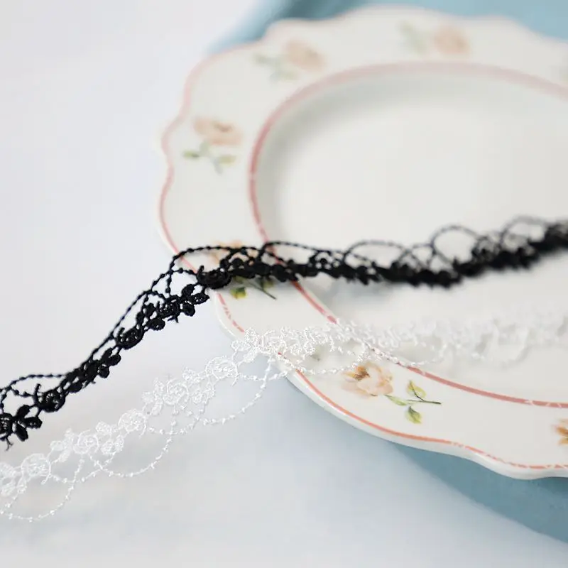 20 ярдов/лот, красная, розовая кружевная лента, вышитая кружевная бейка, ткань шириной 1,5 см, аксессуары для шитья своими руками