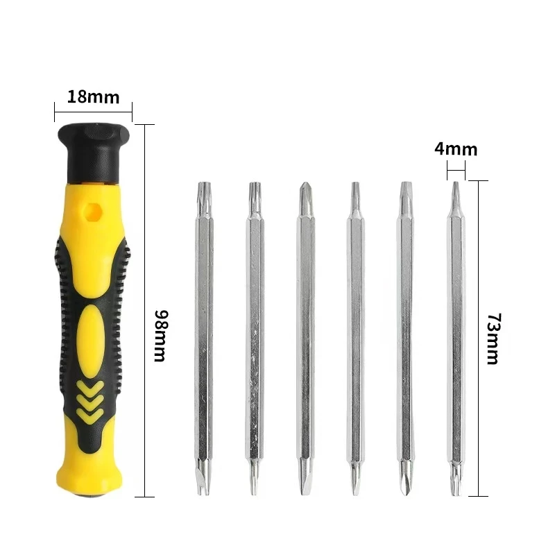 12 in 1 Screwdrivers Set Bit Hex Torx Screwdriver Head Flat Hand Slotted Phillips Tool Multifunctional Screwdriver