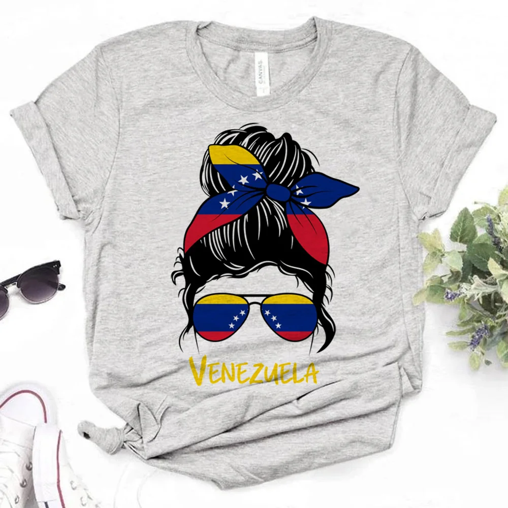 

Venezuela top women graphic funny Tee female Japanese y2k clothing