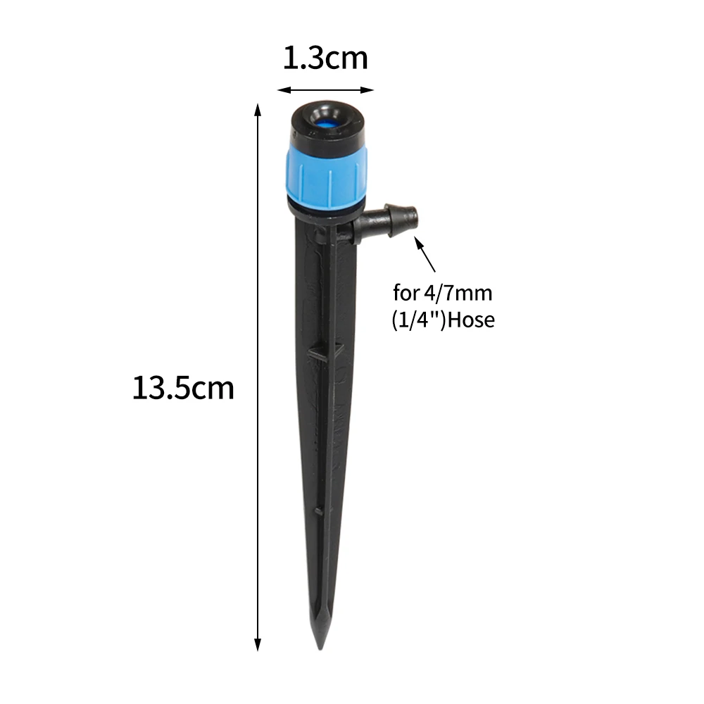 정원 물뿌리개 물뿌리개 노즐, 정원 급수 스프링클러, 360 도 정원 물 관개 시스템, 4/7mm 1/4 인치 호스, 10 개