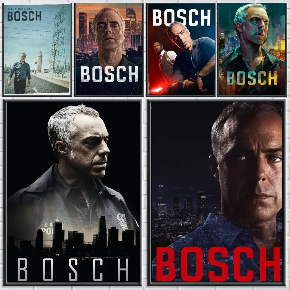 tv series B-Bosch-H Poster Peel and Stick Wall Art for Cafe Office Bar and Home Decoration