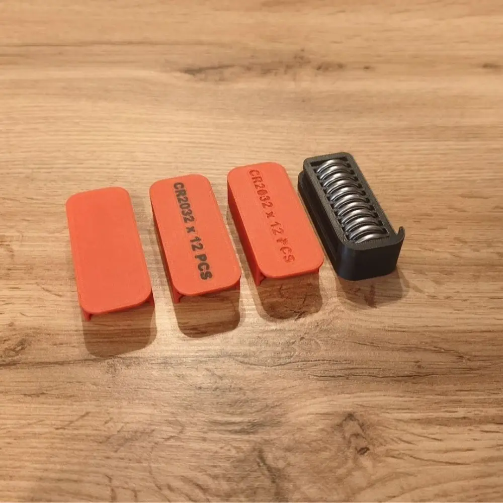 12 Pcs Capacity CR2032 Battery Storage Case Shockproof Design Compact Organizer Portable Battery Organizer Box Portable Size