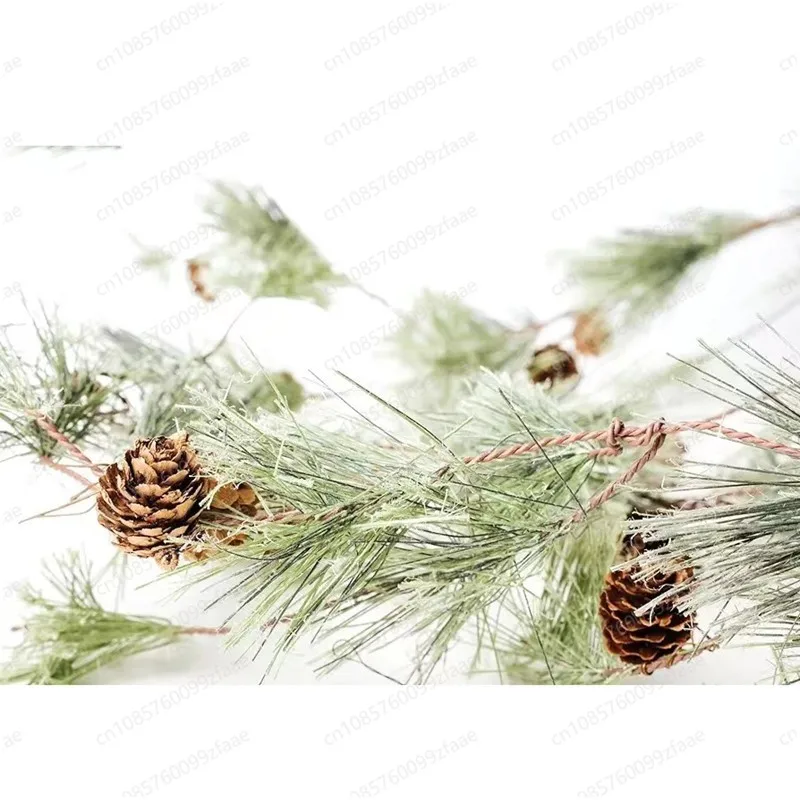 Christmas wreath flowering pine needle rattan, pine cones lintel door hanging decorative rattan pendant Christmas supplies