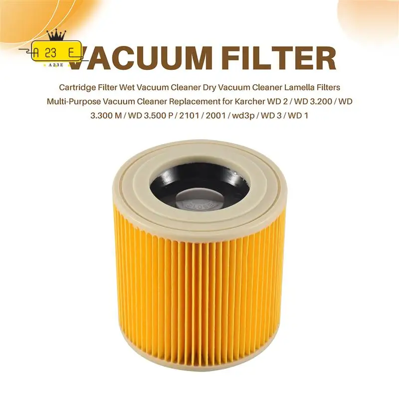 A23E-картриджный фильтр для пылесоса Karcher WD3 Premium WD2 WD3 WD1 MV3 MV2 WD 3 P Удлинительный комплект от тонкой пыли
