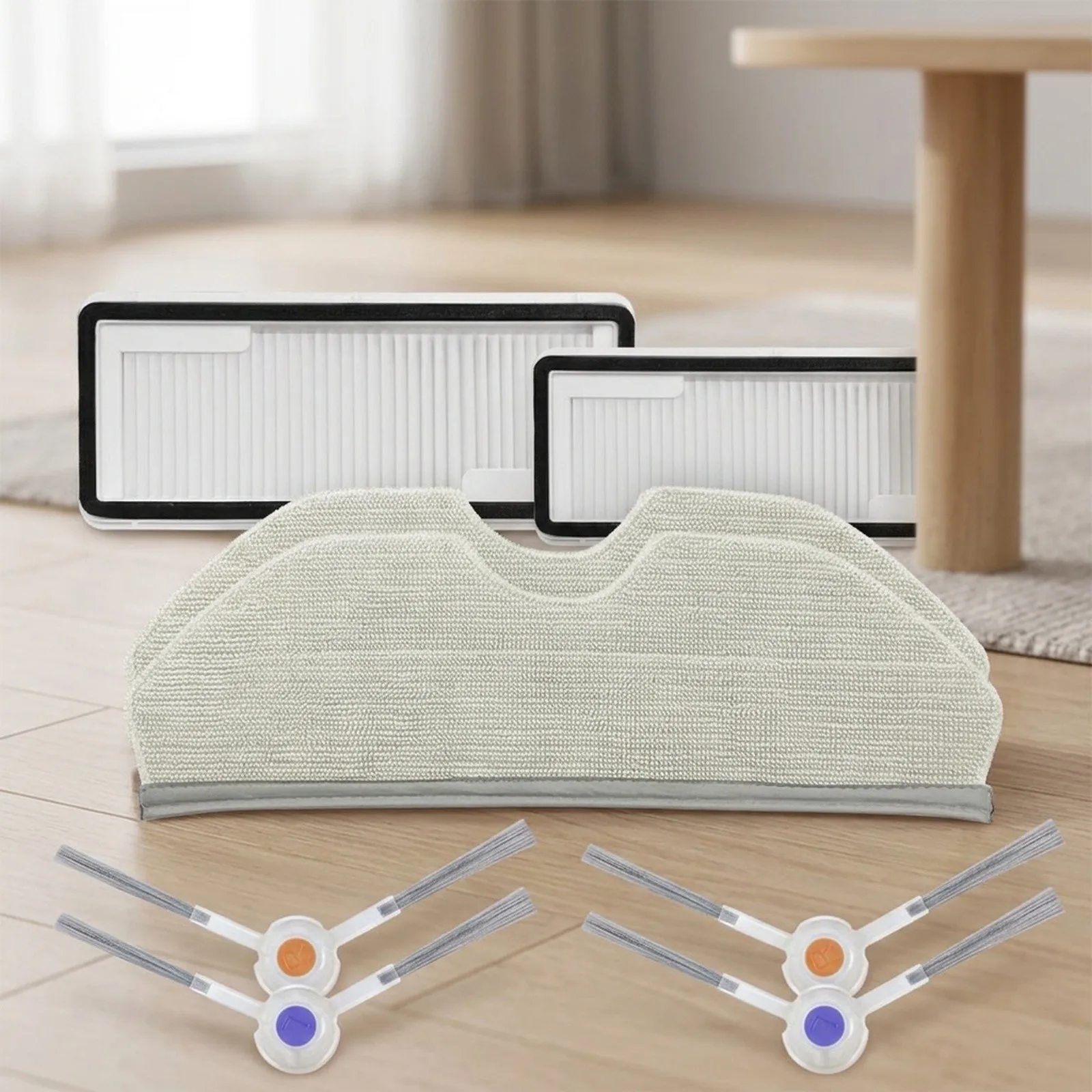 9pcs Filter Mop Cloth Side Brushes For Narwal For Freo for X for Ultra & For Freo for X Plus / for k1 Vacuum Cleaner Accessorie