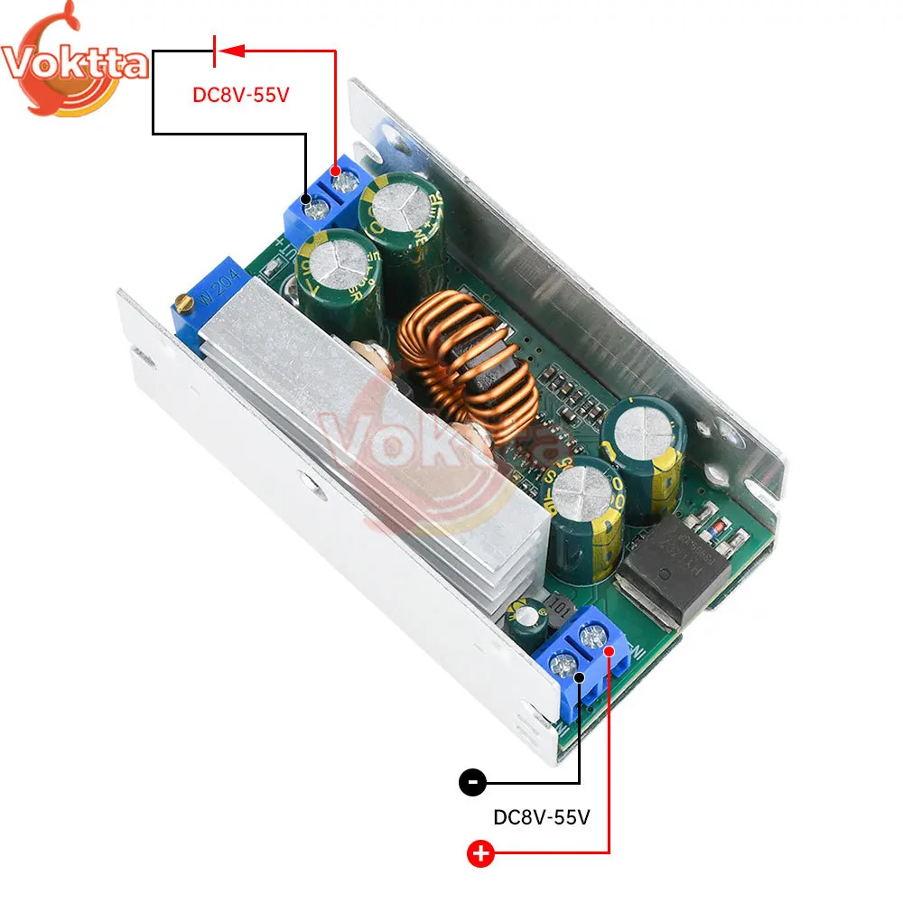 200W 15A DC-DC Buck Converter 12V 24V 36V 48V Step Down Power Supply Module 8-60V to 1-36V Adjustable Voltage Converter